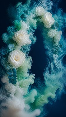 Ink in Water wedding invitation example