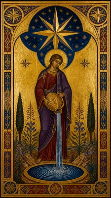 Byzantine Religious Art tarot card example