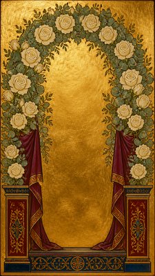 Byzantine Art Style wedding invitation example