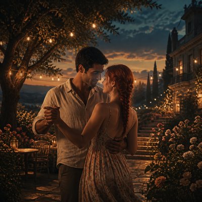 Matte Painting Digital Art Style couple portrait example