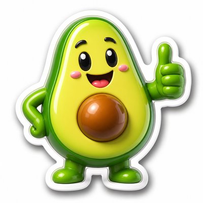 3D Puffy Sticker Design sticker