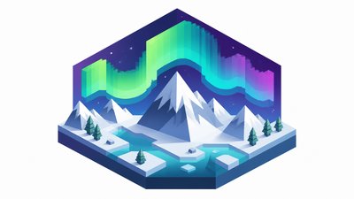 Isometric Icon Design banner example