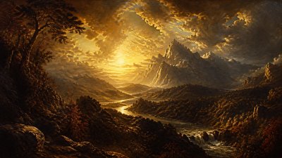 Baroque Art Style desktop wallpaper example