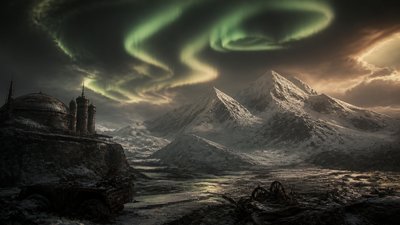Post-Apocalyptic Sci-Fi Art banner example