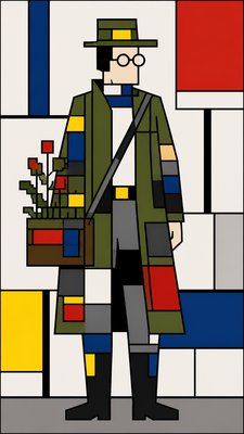 De Stijl Art Style character design example