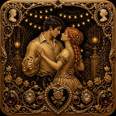 Victorian Jewelry Design couple portrait example