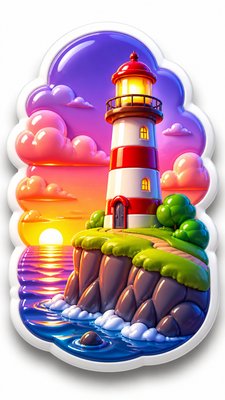 3D Puffy Sticker Design poster example
