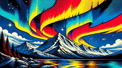 Advertisement Pop Art Style banner example