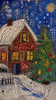 Art Brut Style Christmas card example