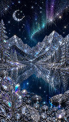 Crystal Jewelry Style phone wallpaper example