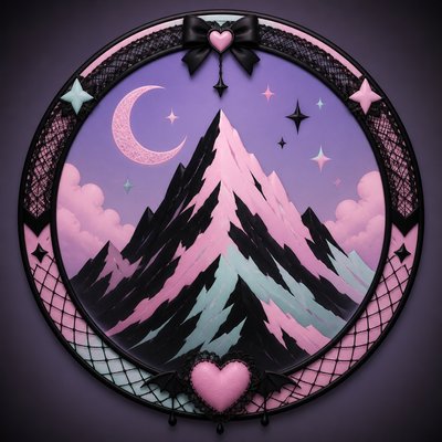 Pastel Goth Aesthetic logo concept example