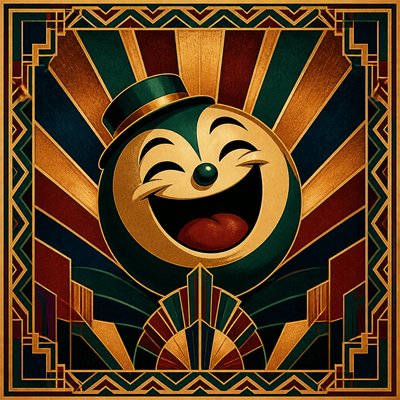 Art Deco Poster Design Twitch emote example