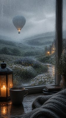 Rainy Day Aesthetic greeting card example