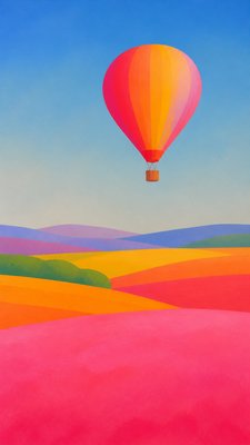 Color Field Painting Style greeting card example