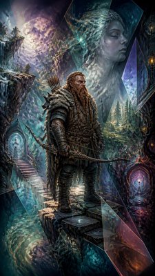 Surrealist Landscape Art Style tabletop character portrait example