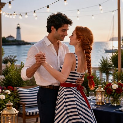 Nautical Aesthetic couple portrait example