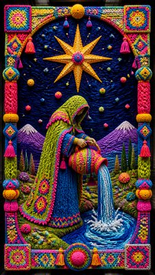 Yarn Bombing Street Art Style tarot card example