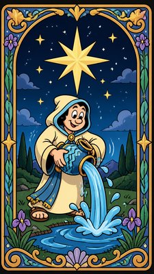 Cartoon Comic Art tarot card example