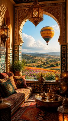 Moroccan Interior Design greeting card example