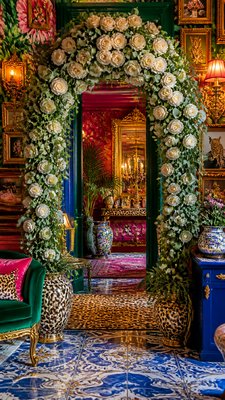 Maximalist Interior Design wedding invitation example