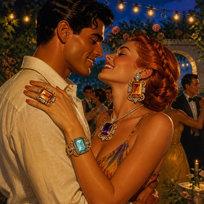 Cocktail Ring Era Jewelry Style couple portrait example