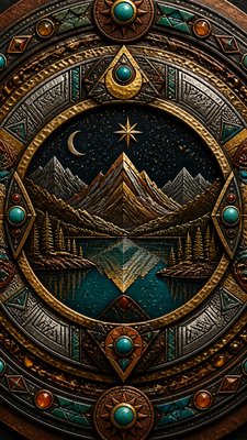 Ethnic Tribal Jewelry Design phone wallpaper example