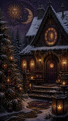 Whimsigoth Aesthetic Christmas card example