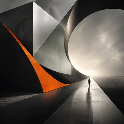 Modern Abstract Sculpture Art Style album cover example