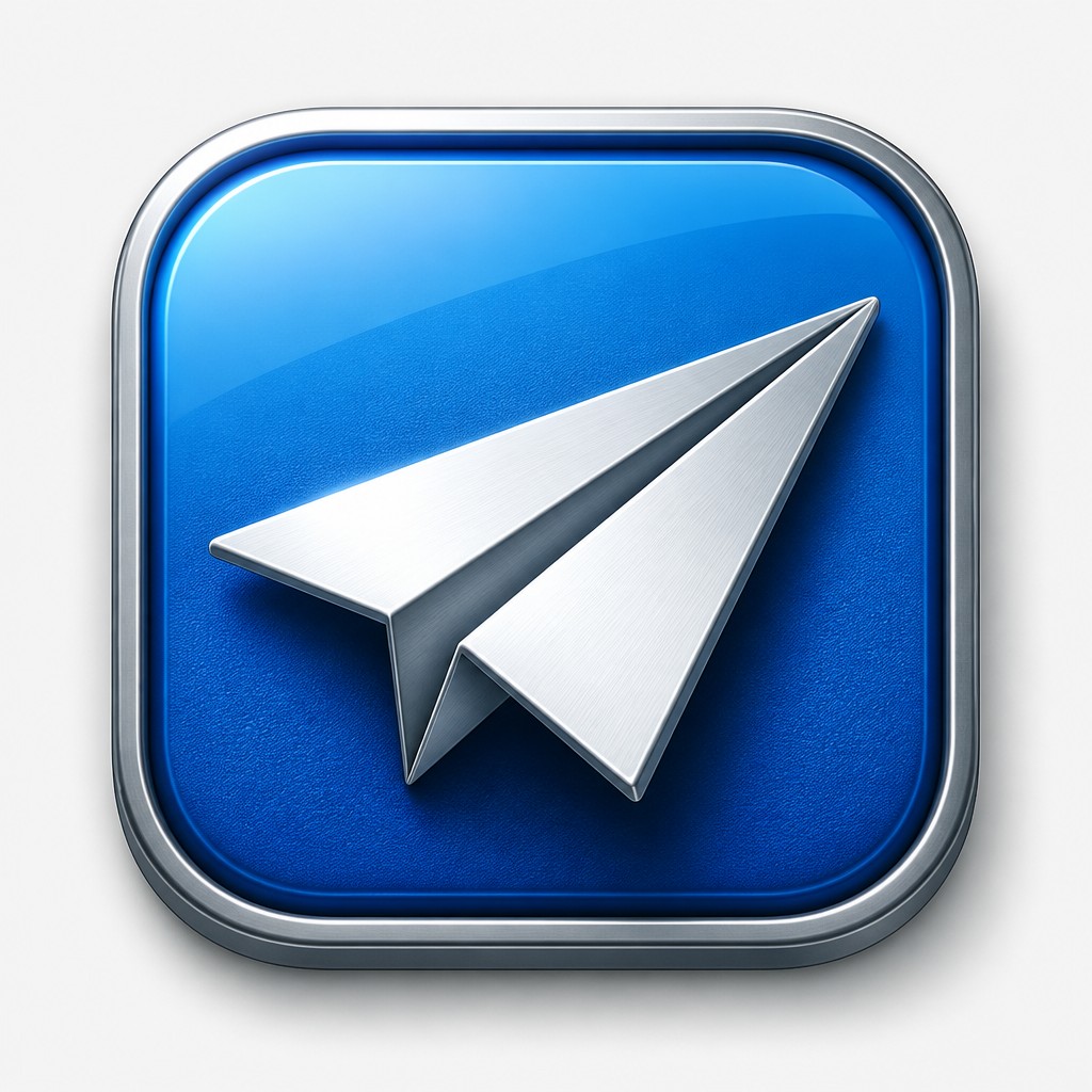 a paper plane, clean minimal composition on a plain background, no text — Skeuomorphic Icon Design icon