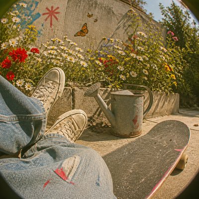Skater Aesthetic coloring page example