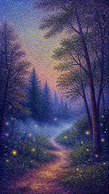 Pointillist Impressionism Art Style book cover example