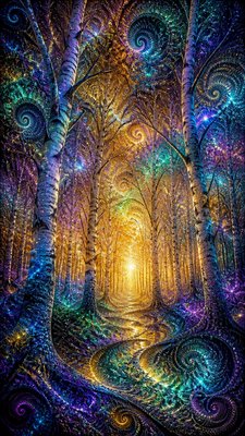 Fractal Abstract Art Style wall art print example