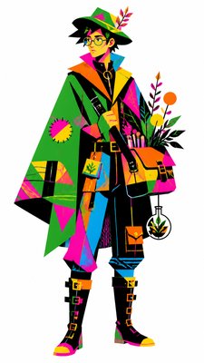 Neo-Geo Art Style character design example