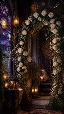 Whimsigoth Aesthetic wedding invitation example