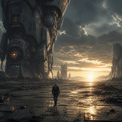 Mecha Sci-Fi Art album cover example