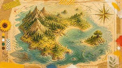Art Hoe Aesthetic fantasy map example