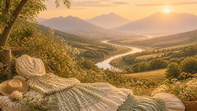 Cottagecore Fashion Style desktop wallpaper example