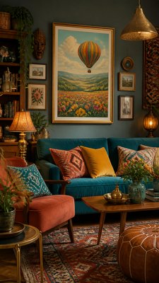 Eclectic Interior Design greeting card example