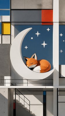Bauhaus Architecture baby announcement example