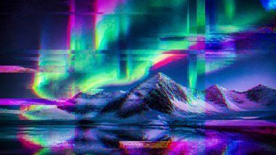 Glitch Art Style banner example