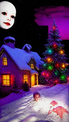 Weirdcore Aesthetic Christmas card example