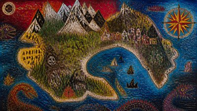 Art Brut Style fantasy map example