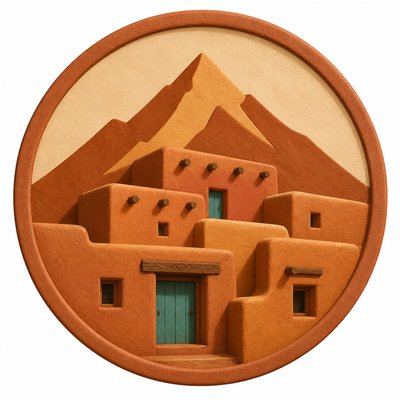 Adobe Pueblo Architecture logo concept example