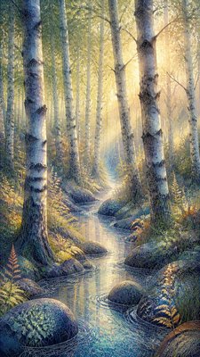 Procedural Digital Art Style wall art print example