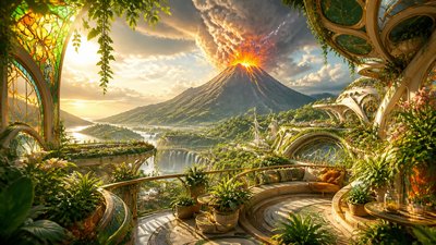 Solarpunk Aesthetic YouTube thumbnail example