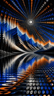 Kinetic Art Style phone wallpaper example