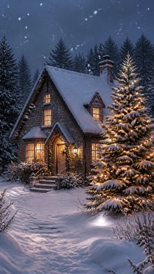 Photorealistic Still Life Art Style Christmas card example