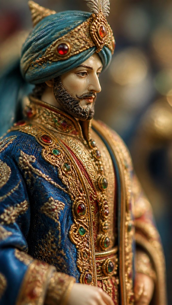 full-length portrait of an elegant figure — Macro Photography Style