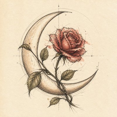 Hand-Drawn Icon Design tattoo design example