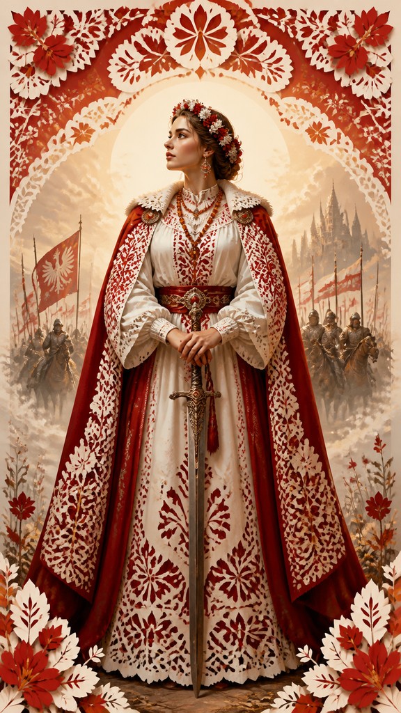 full-length portrait of an elegant figure — Polish Art Style